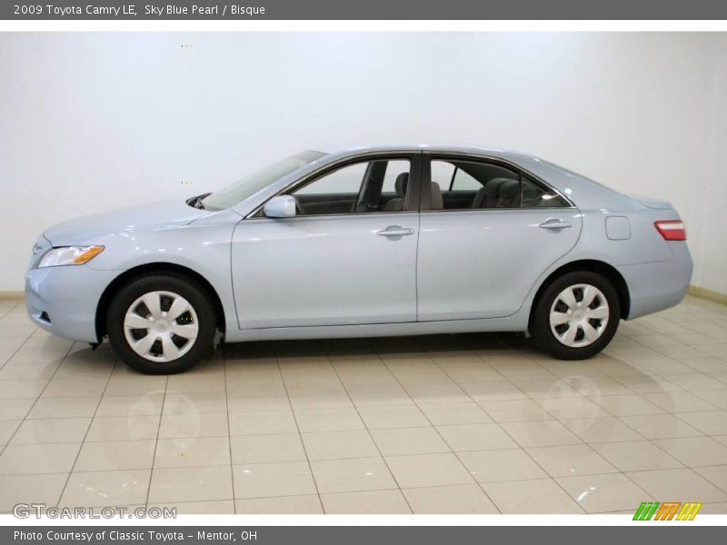 Sky Blue Pearl / Bisque 2009 Toyota Camry LE