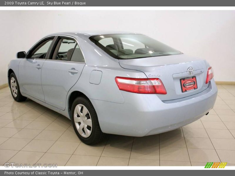 Sky Blue Pearl / Bisque 2009 Toyota Camry LE