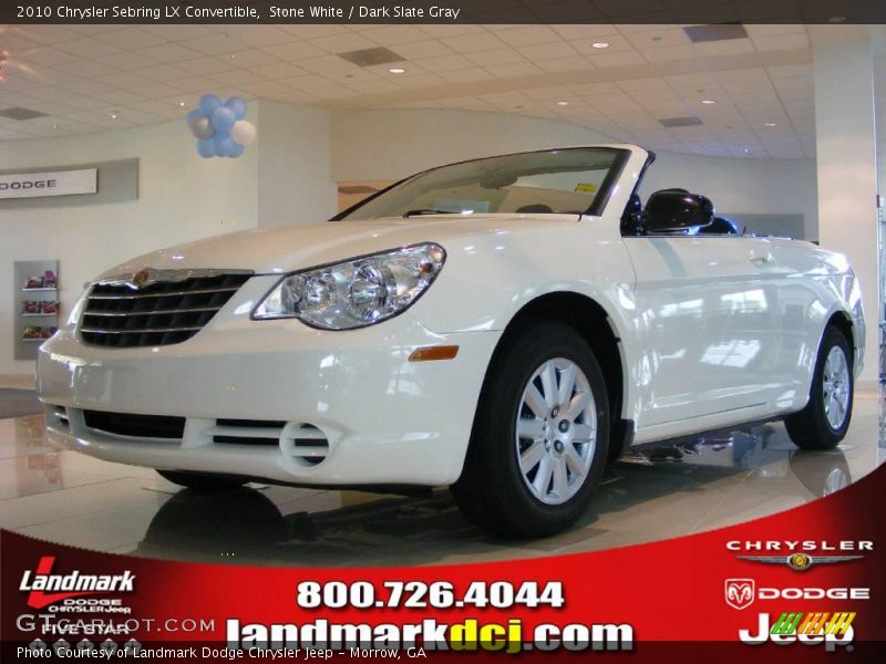 Stone White / Dark Slate Gray 2010 Chrysler Sebring LX Convertible