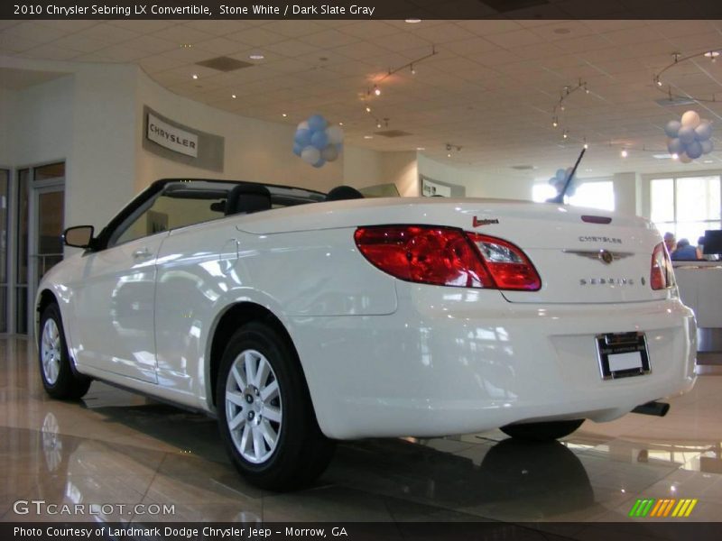 Stone White / Dark Slate Gray 2010 Chrysler Sebring LX Convertible
