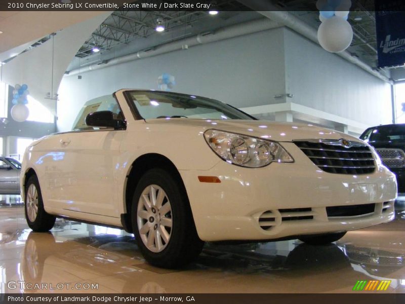 Stone White / Dark Slate Gray 2010 Chrysler Sebring LX Convertible