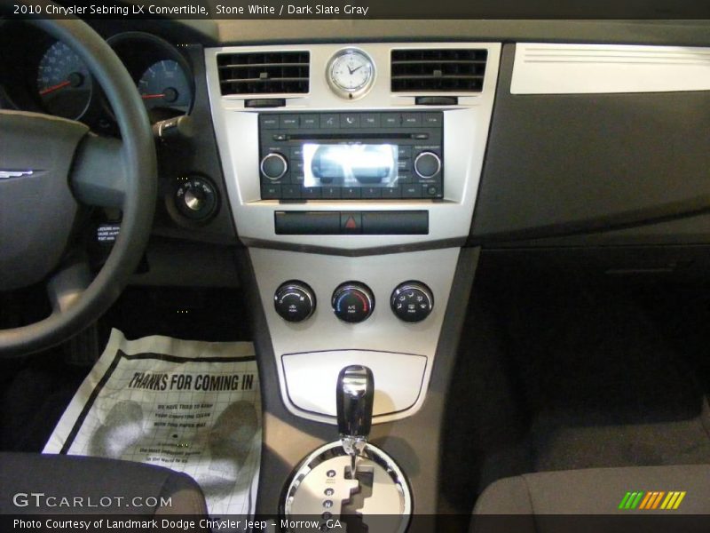 Stone White / Dark Slate Gray 2010 Chrysler Sebring LX Convertible