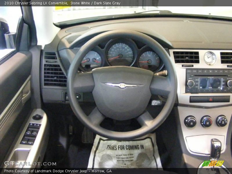 Stone White / Dark Slate Gray 2010 Chrysler Sebring LX Convertible