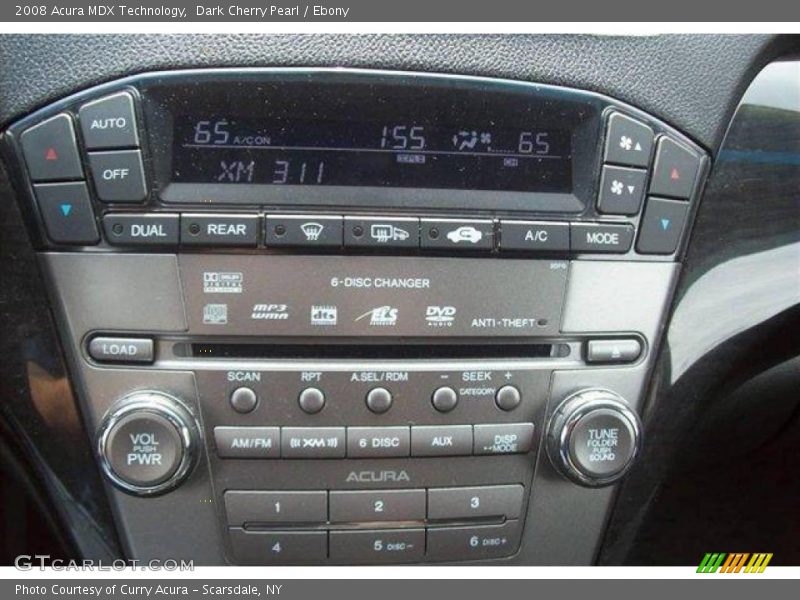 Dark Cherry Pearl / Ebony 2008 Acura MDX Technology