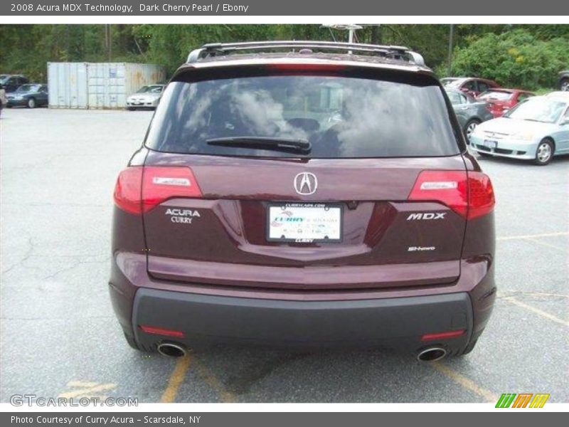 Dark Cherry Pearl / Ebony 2008 Acura MDX Technology