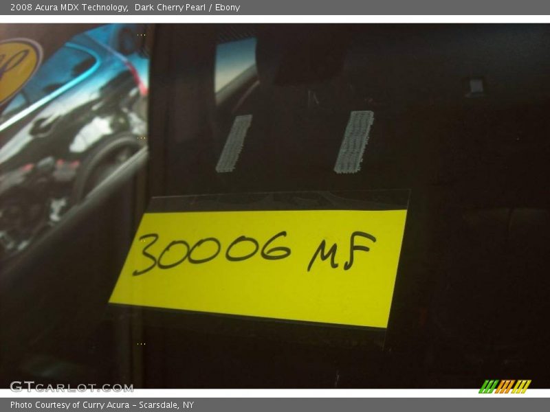 Dark Cherry Pearl / Ebony 2008 Acura MDX Technology
