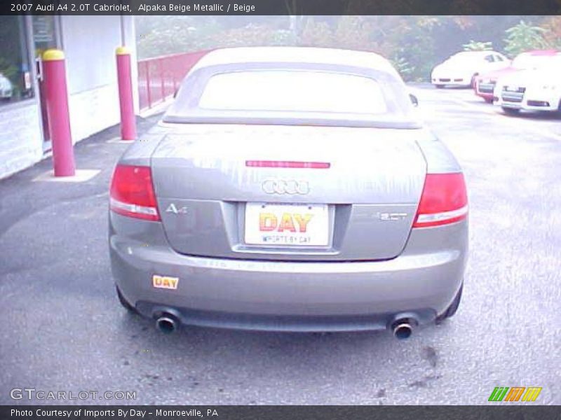 Alpaka Beige Metallic / Beige 2007 Audi A4 2.0T Cabriolet