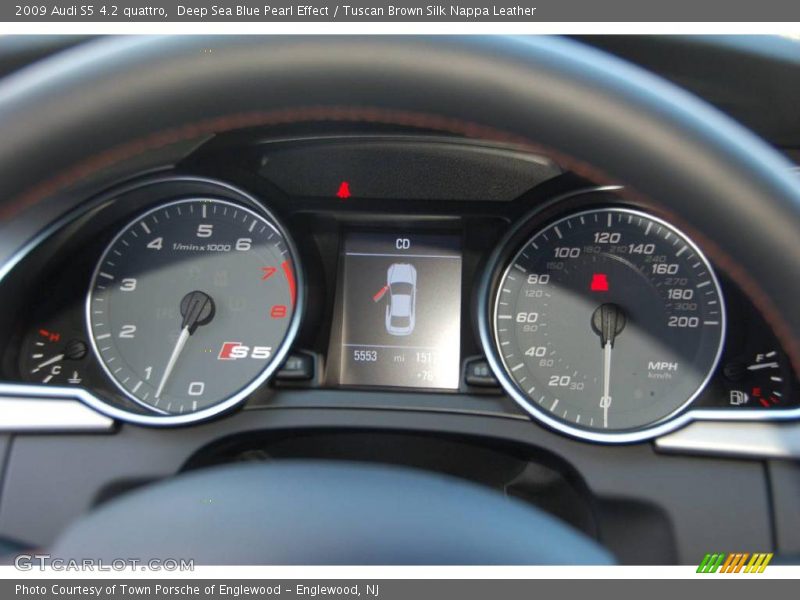 Deep Sea Blue Pearl Effect / Tuscan Brown Silk Nappa Leather 2009 Audi S5 4.2 quattro