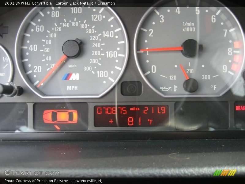 Carbon Black Metallic / Cinnamon 2001 BMW M3 Convertible