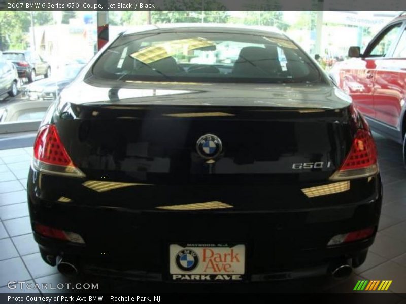 Jet Black / Black 2007 BMW 6 Series 650i Coupe