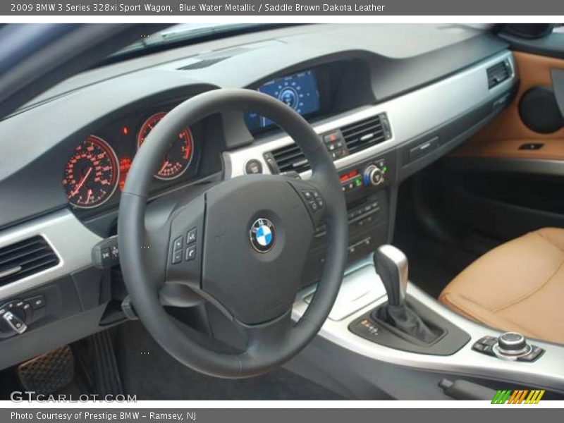 Blue Water Metallic / Saddle Brown Dakota Leather 2009 BMW 3 Series 328xi Sport Wagon