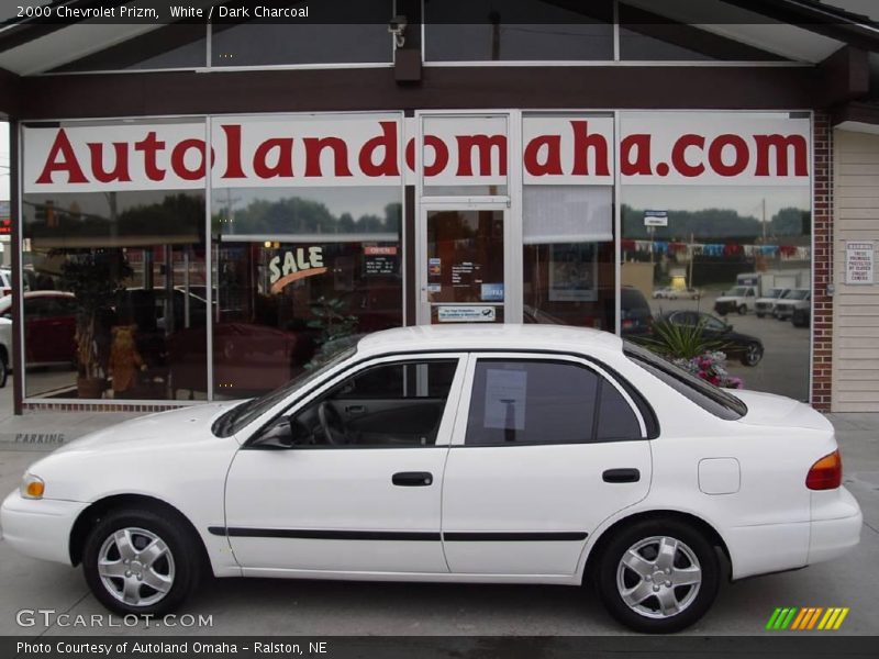 White / Dark Charcoal 2000 Chevrolet Prizm