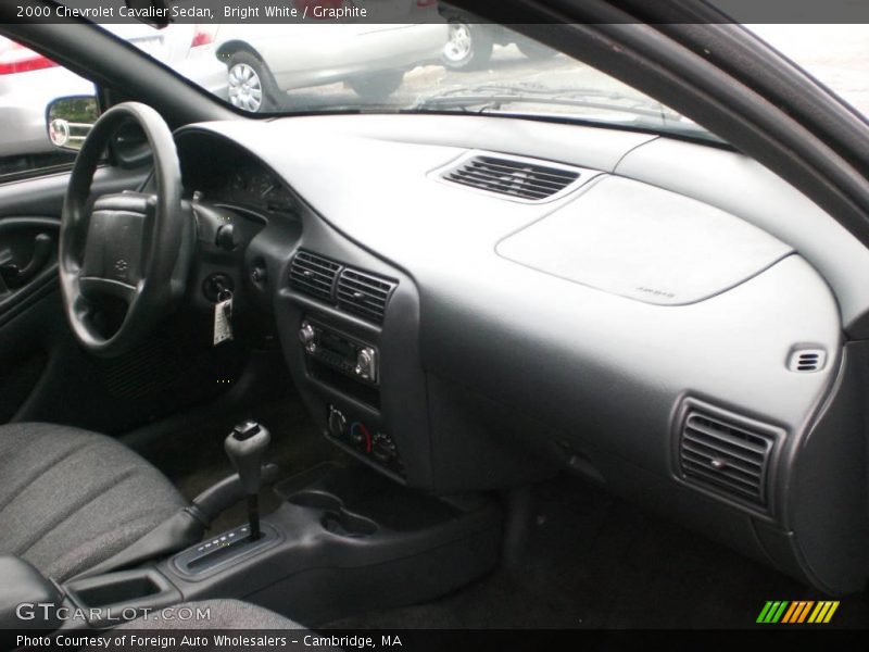 Bright White / Graphite 2000 Chevrolet Cavalier Sedan
