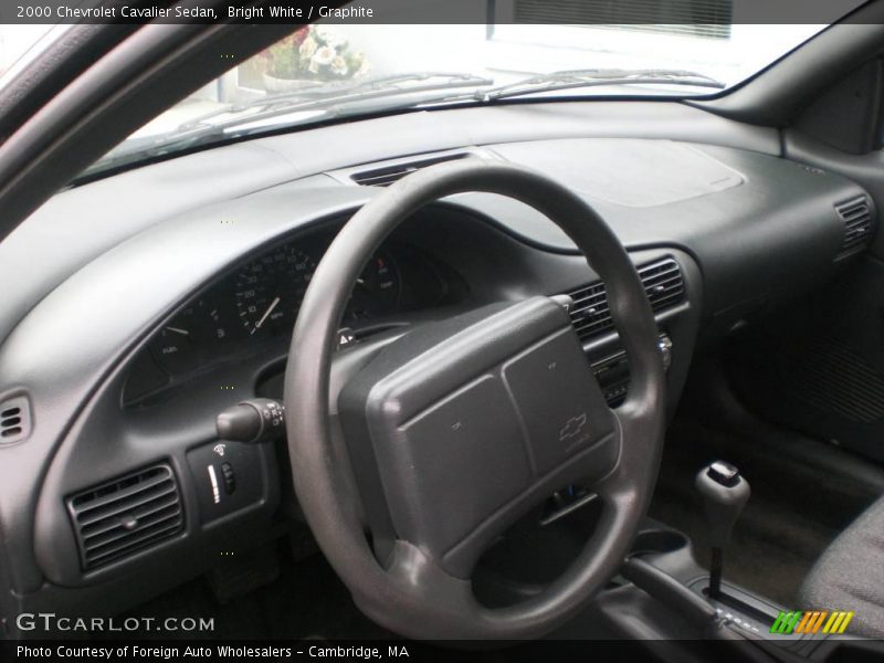 Bright White / Graphite 2000 Chevrolet Cavalier Sedan