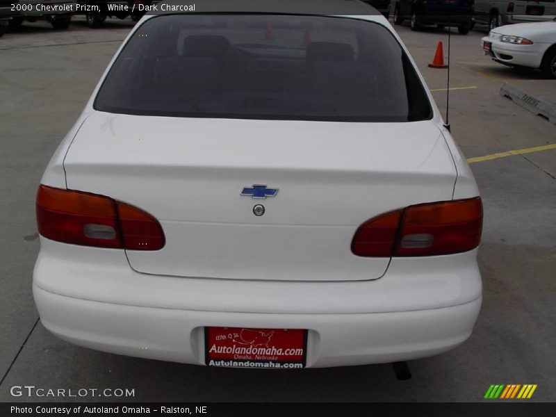 White / Dark Charcoal 2000 Chevrolet Prizm