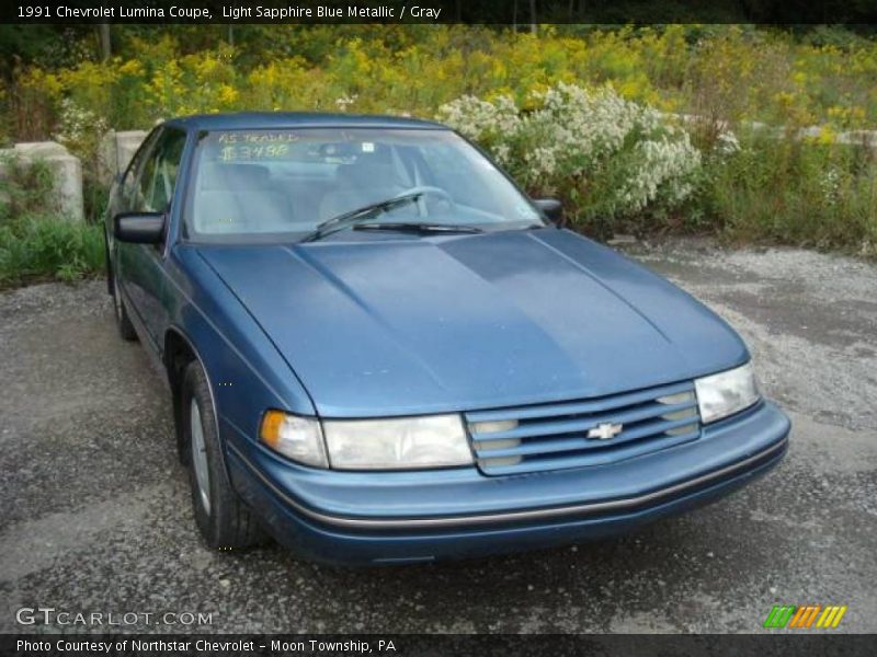 Light Sapphire Blue Metallic / Gray 1991 Chevrolet Lumina Coupe