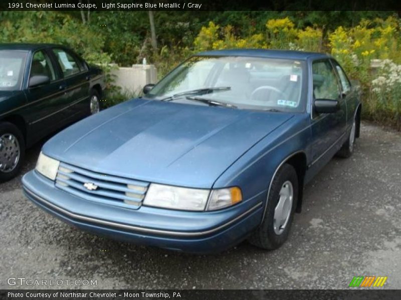 Light Sapphire Blue Metallic / Gray 1991 Chevrolet Lumina Coupe