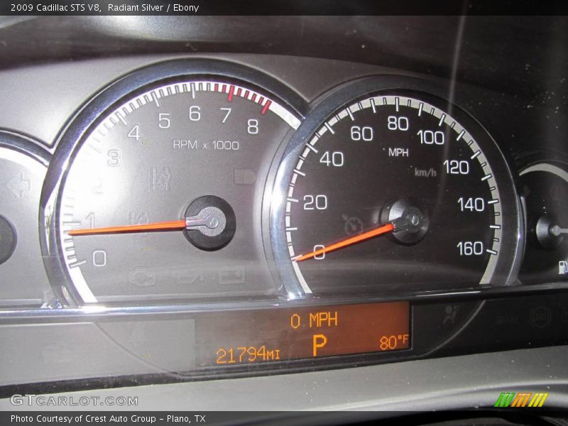 Radiant Silver / Ebony 2009 Cadillac STS V8