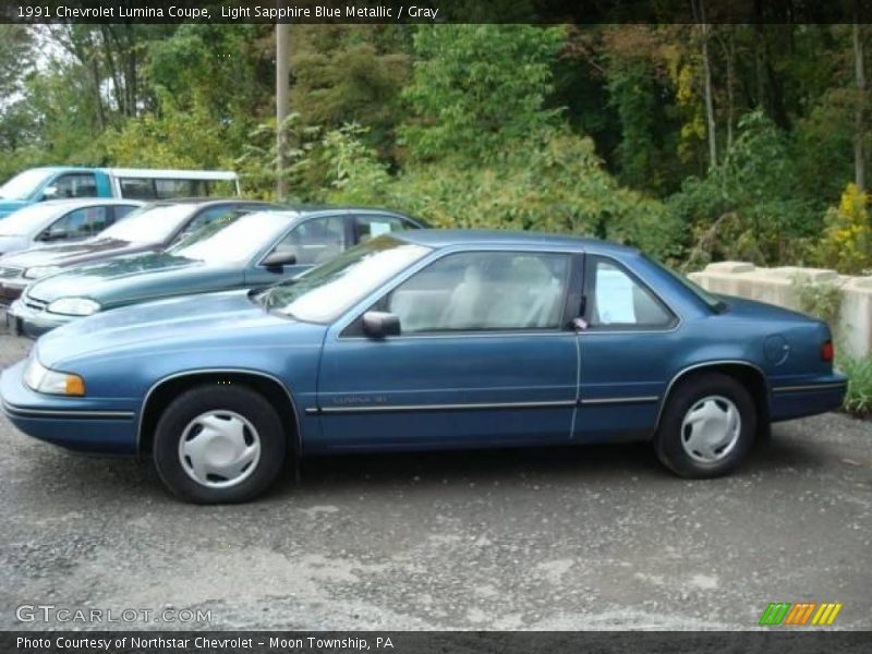 Light Sapphire Blue Metallic / Gray 1991 Chevrolet Lumina Coupe