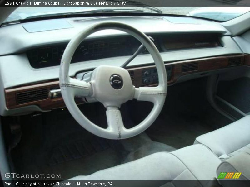 Light Sapphire Blue Metallic / Gray 1991 Chevrolet Lumina Coupe