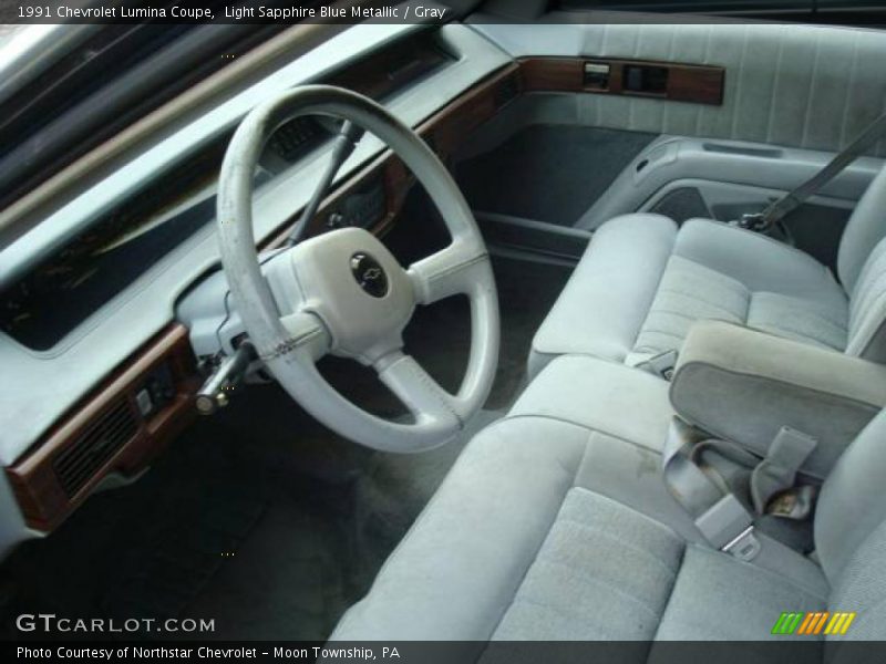 Light Sapphire Blue Metallic / Gray 1991 Chevrolet Lumina Coupe