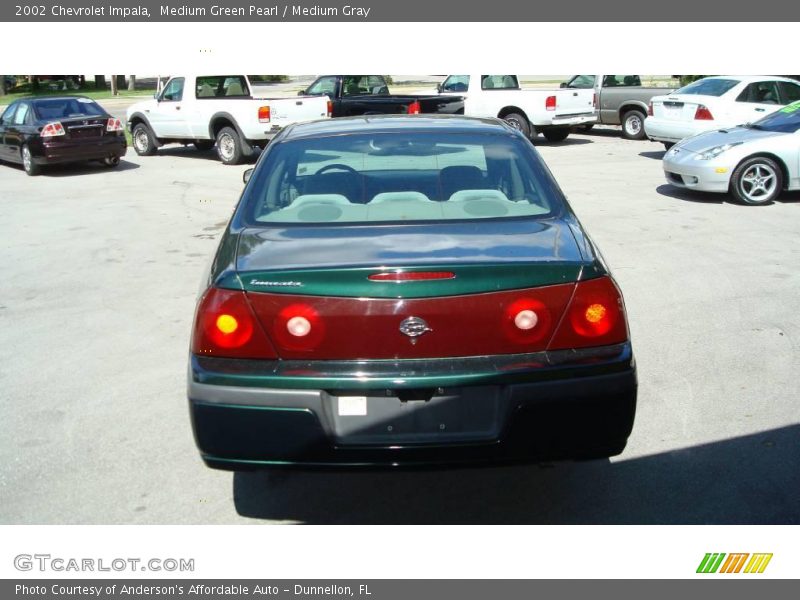 Medium Green Pearl / Medium Gray 2002 Chevrolet Impala