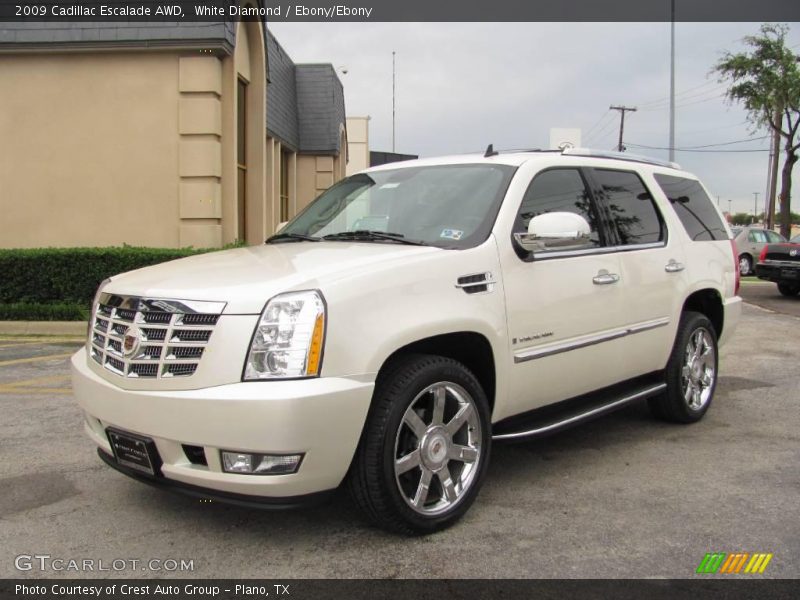 White Diamond / Ebony/Ebony 2009 Cadillac Escalade AWD