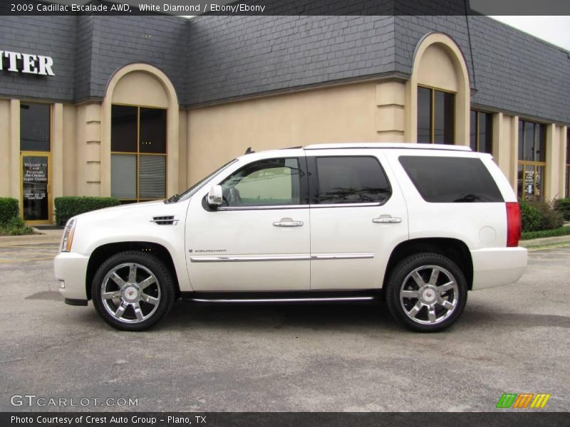 White Diamond / Ebony/Ebony 2009 Cadillac Escalade AWD
