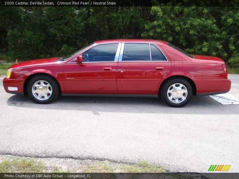 Crimson Red Pearl / Neutral Shale 2000 Cadillac DeVille Sedan