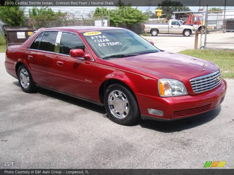 Crimson Red Pearl / Neutral Shale 2000 Cadillac DeVille Sedan