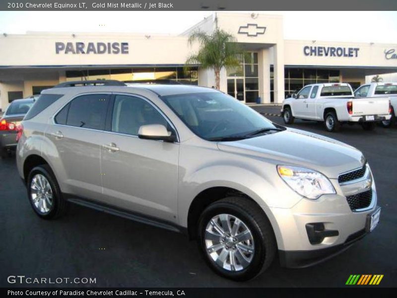 Gold Mist Metallic / Jet Black 2010 Chevrolet Equinox LT