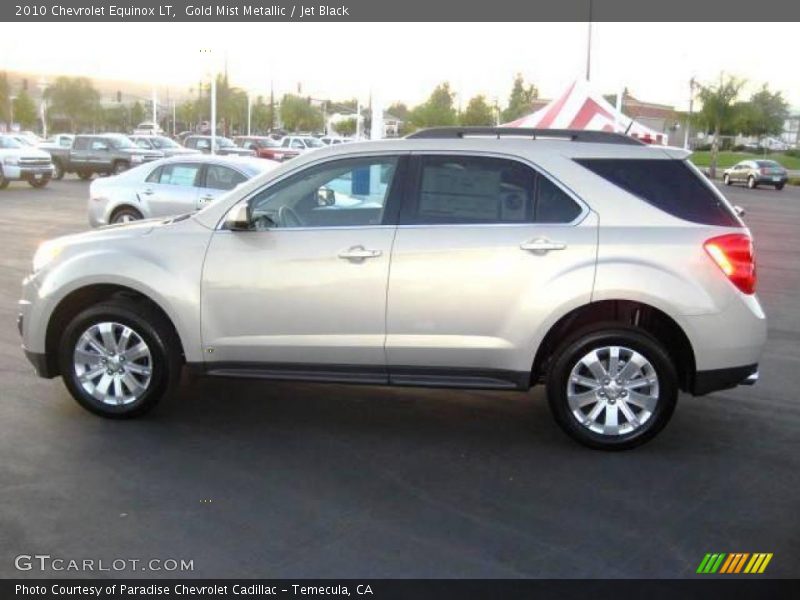 Gold Mist Metallic / Jet Black 2010 Chevrolet Equinox LT