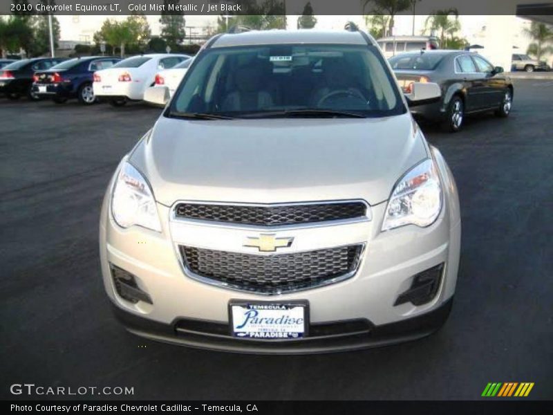 Gold Mist Metallic / Jet Black 2010 Chevrolet Equinox LT