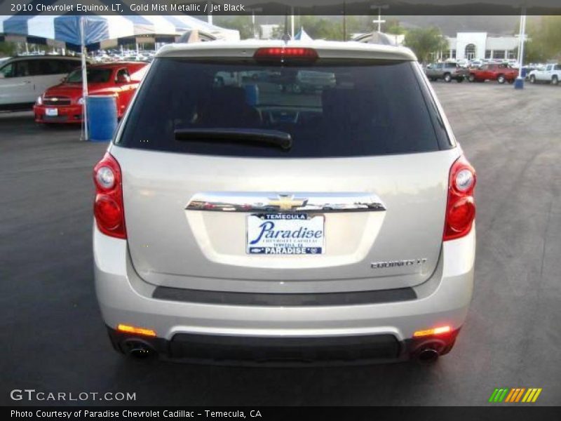 Gold Mist Metallic / Jet Black 2010 Chevrolet Equinox LT