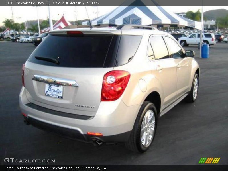 Gold Mist Metallic / Jet Black 2010 Chevrolet Equinox LT