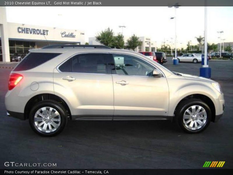 Gold Mist Metallic / Jet Black 2010 Chevrolet Equinox LT