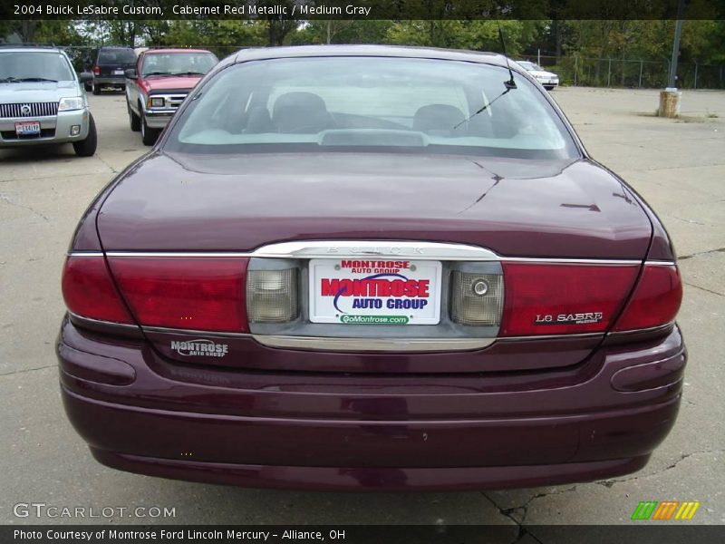 Cabernet Red Metallic / Medium Gray 2004 Buick LeSabre Custom