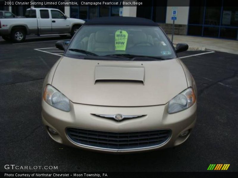 Champagne Pearlcoat / Black/Beige 2001 Chrysler Sebring Limited Convertible