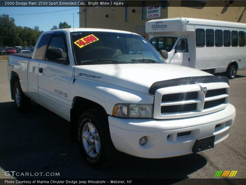 Bright White / Agate 2000 Dodge Ram 1500 Sport Extended Cab