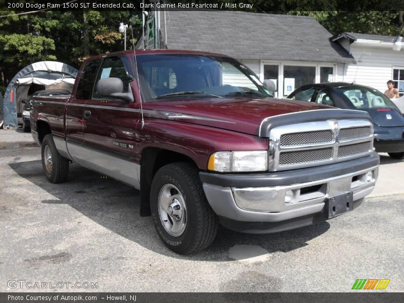 Dark Garnet Red Pearlcoat / Mist Gray 2000 Dodge Ram 1500 SLT Extended Cab