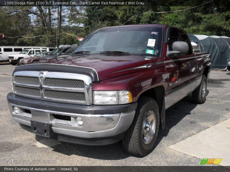 Dark Garnet Red Pearlcoat / Mist Gray 2000 Dodge Ram 1500 SLT Extended Cab