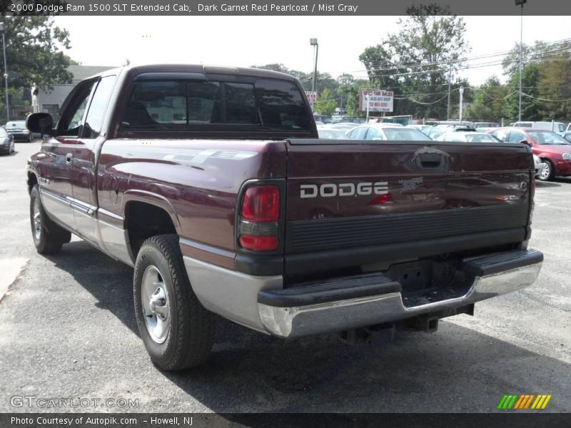 Dark Garnet Red Pearlcoat / Mist Gray 2000 Dodge Ram 1500 SLT Extended Cab