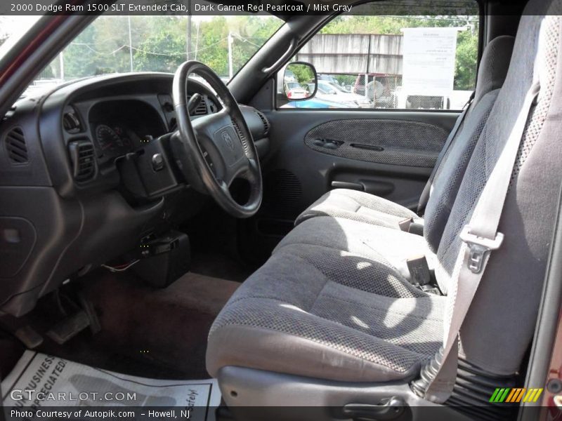 Dark Garnet Red Pearlcoat / Mist Gray 2000 Dodge Ram 1500 SLT Extended Cab