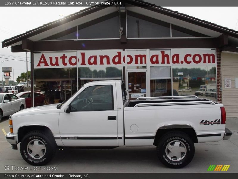Olympic White / Blue 1997 Chevrolet C/K K1500 Regular Cab 4x4