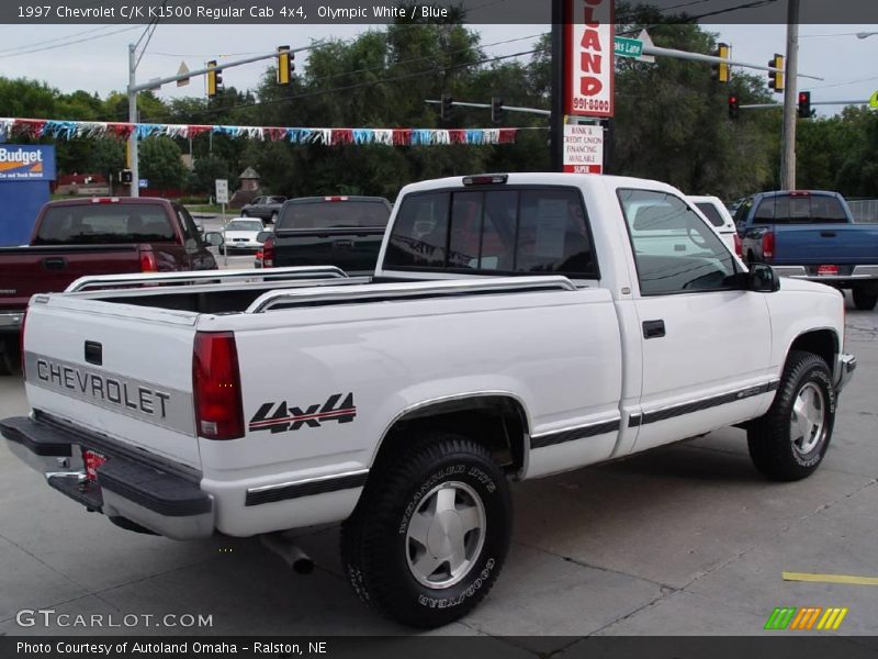 Olympic White / Blue 1997 Chevrolet C/K K1500 Regular Cab 4x4