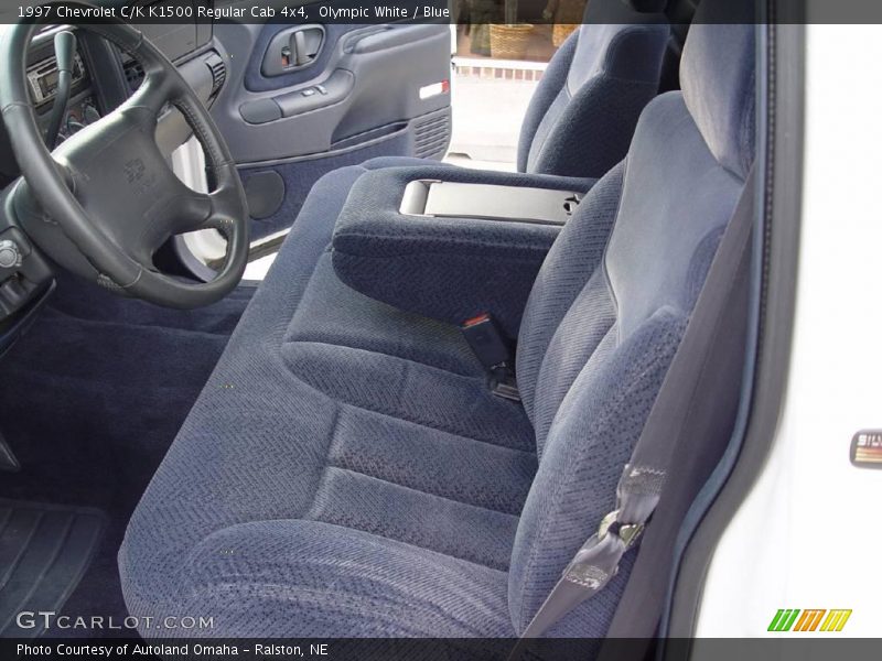 Olympic White / Blue 1997 Chevrolet C/K K1500 Regular Cab 4x4