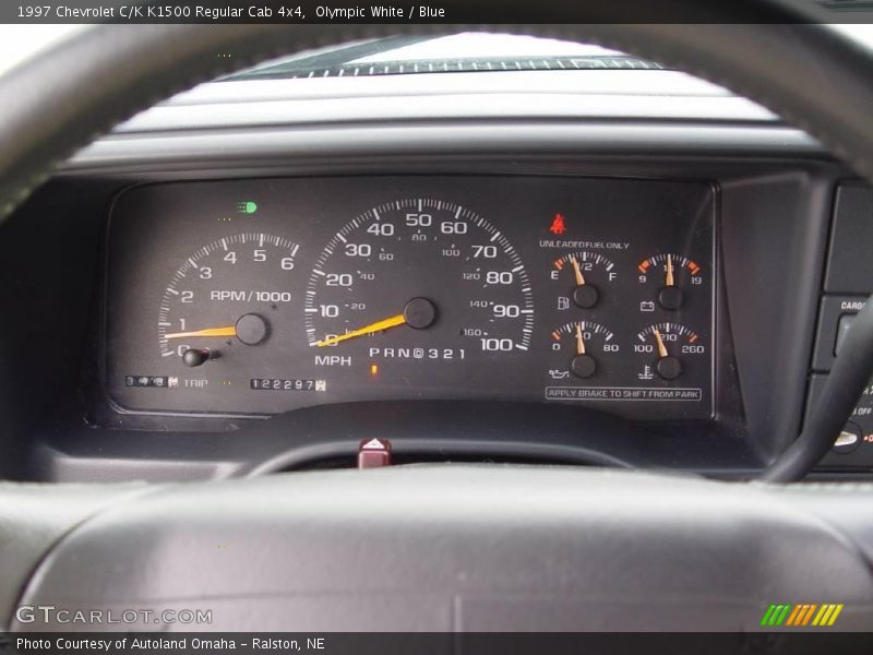 Olympic White / Blue 1997 Chevrolet C/K K1500 Regular Cab 4x4