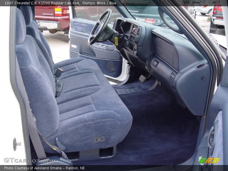Olympic White / Blue 1997 Chevrolet C/K K1500 Regular Cab 4x4