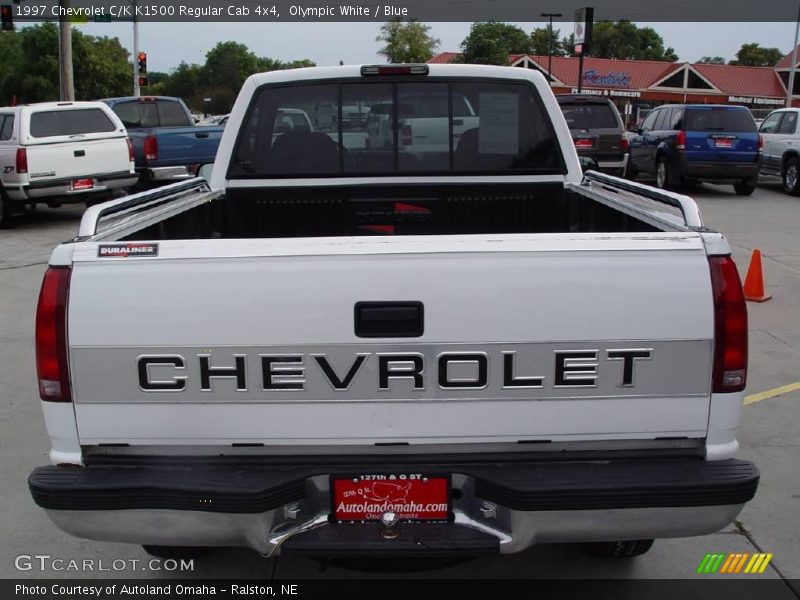 Olympic White / Blue 1997 Chevrolet C/K K1500 Regular Cab 4x4