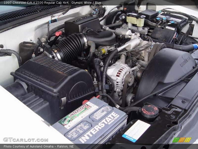 Olympic White / Blue 1997 Chevrolet C/K K1500 Regular Cab 4x4
